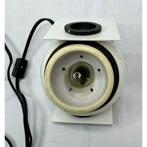 Vintage Electrix UI30 White Industrial Adjustable Desk Lamp Eyeball Works!